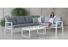 Burgos Aluminium Corner Sofa Set