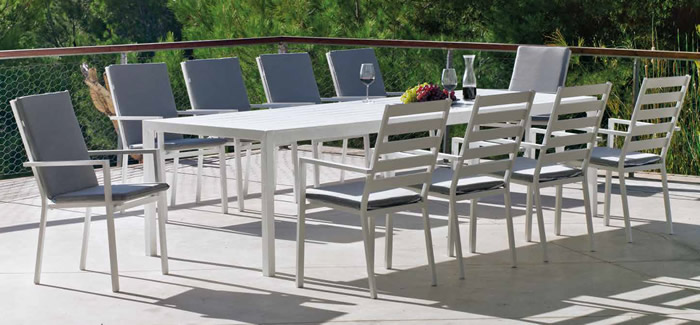 Hevea Aluminium Top Outdoor Dining Sets