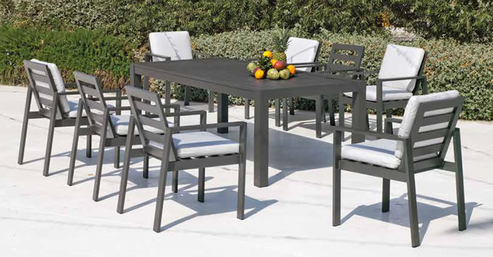 Hevea Aluminium Top Outdoor Dining Sets