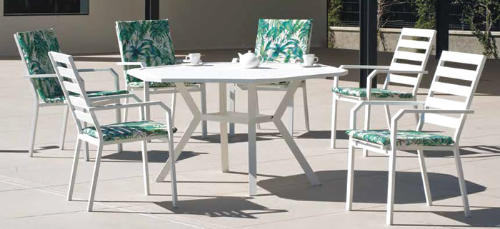 Hevea Aluminium Top Outdoor Dining Sets