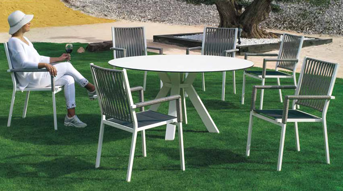 Hevea HPL Top Outdoor Dining Sets