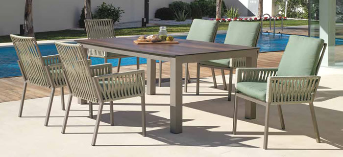 Hevea HPL Top Outdoor Dining Sets