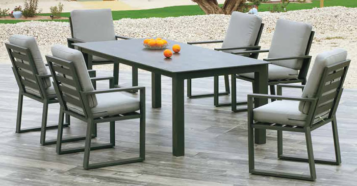 Hevea HPL Top Outdoor Dining Sets