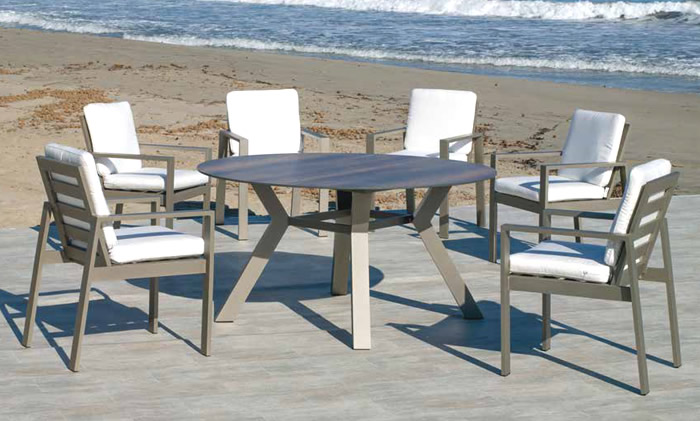 Hevea HPL Top Outdoor Dining Sets