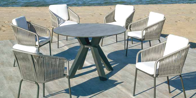 Hevea HPL Top Outdoor Dining Sets