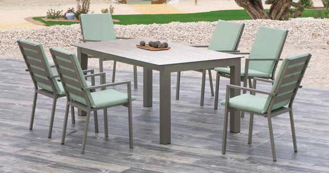 Hevea HPL Top Outdoor Dining Sets