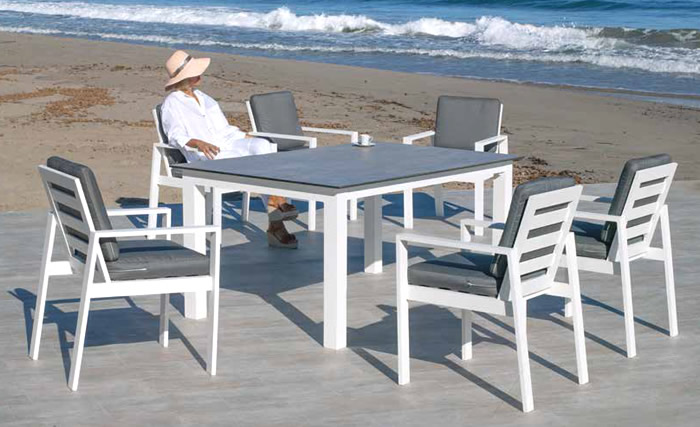 Hevea HPL Top Outdoor Dining Sets