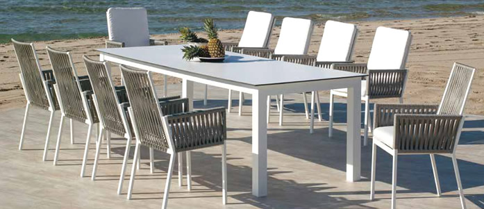 Hevea HPL Top Outdoor Dining Sets