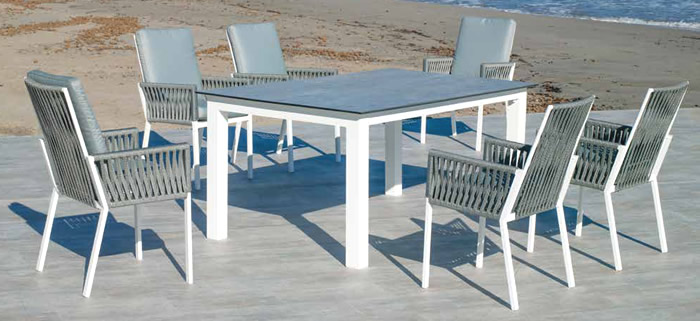 Hevea HPL Top Outdoor Dining Sets