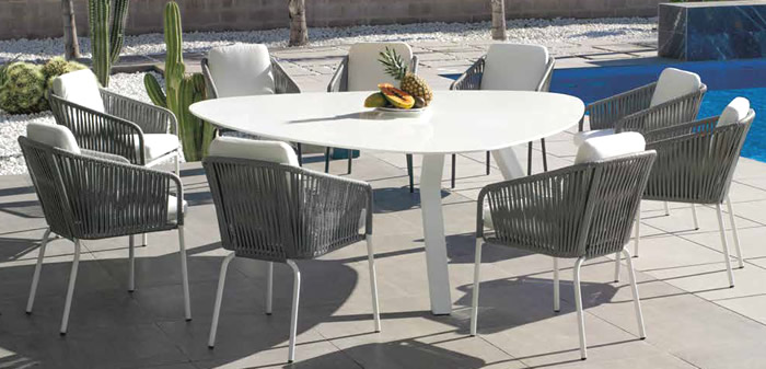 Hevea Krion Top Outdoor Dining Sets