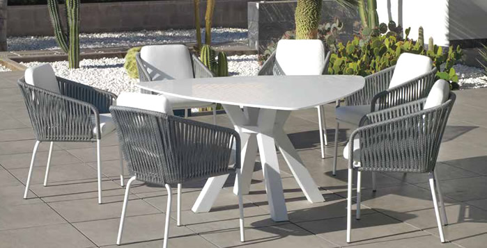 Hevea Krion Top Outdoor Dining Sets