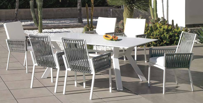 Hevea Krion Top Outdoor Dining Sets