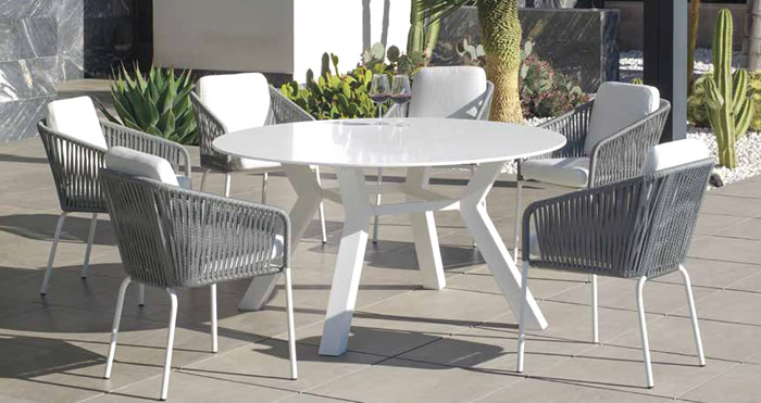 Hevea Krion Top Outdoor Dining Sets