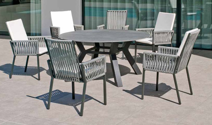 Hevea Stone Top Outdoor Dining Sets