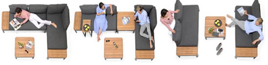 Portal Dark Sofa Set