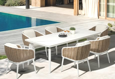 Irvine Garden Dining Collection Garden Table and Chairs - Irvine