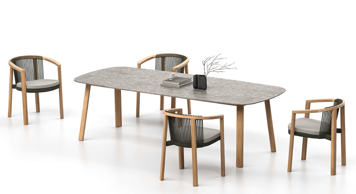 Lenis Luxury Garden Dining Set 195cm