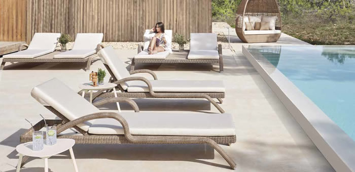 Skyline Design Arena single and double sun loungers