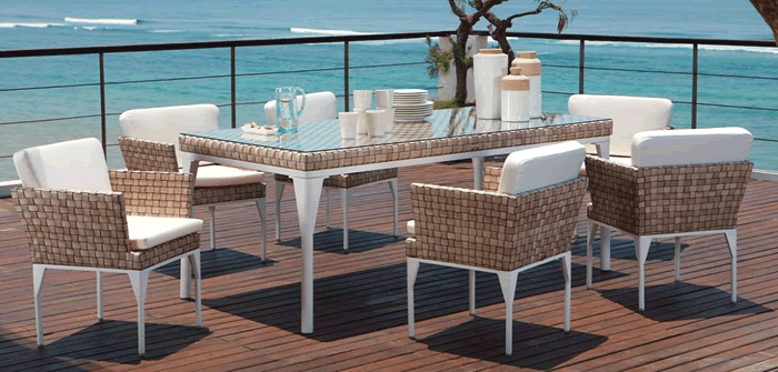 Skyline Design Brafta 220cm Table with 8 Armchairs